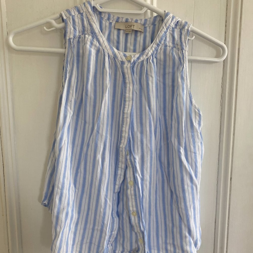 Loft sleeveless button down